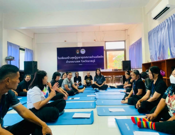 สถาบันวิจัยและพัฒนา มรภ.หมู่บ้านจอมบึง จัดกิจกรรมนวดไทยเพื่อการผ่อนคลาย เสริมสุขภาวะผู้สูงอายุโรงเรียนสร้างสุขผู้สูงอายุเทศบาลตำบลโพหัก