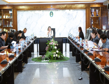 อธิการบดี มรภ.หมู่บ้านจอมบึง เป็นประธานประชุมพิจารณา (ร่าง) รายงานโครงร่างองค์กร MCRU QA ปีการศึกษา 2568 เตรียมความพร้อมสู่การวิพากษ์โครงร่างองค์กร