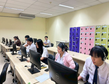 ศูนย์ภาษาและความสัมพันธ์ระหว่างประเทศ จัดสอบวัดระดับภาษาอังกฤษตามกรอบมาตรฐานสากล CEFR พัฒนาศักยภาพนักศึกษา มรภ.หมู่บ้านจอมบึง