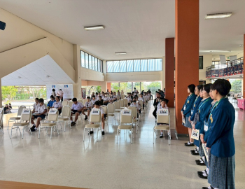 บรรยากาศการสอบคัดเลือกนักเรียนรอบโควตา ระดับชั้น ม.1 และ ม.4 ปีการศึกษา 2569 โรงเรียนสาธิต มรภ.หมู่บ้านจอมบึง 