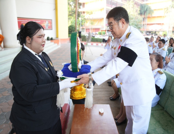 พิธีทำบุญตักบาตรพระสงฆ์ 50 รูป เนื่องในโอกาสวันราชภัฏ ประจำปี 2569