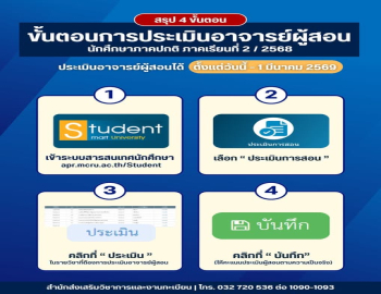 สำนักส่งเสริมวิชาการและงานทะเบียน ขอแจ้งกำหนดการประเมินอาจารย์ผู้สอน ภาคเรียนที่ 2/2568