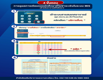 คู่มือการใช้งานระบบ MIS สำหรับคณาจารย์ (การดูผลการเรียนและการแก้เกรด I)