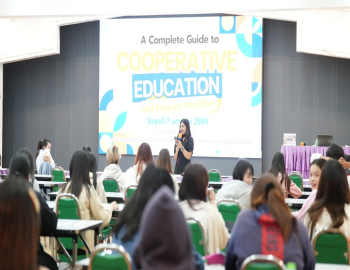 ศูนย์สหกิจศึกษา จัดโครงการเสริมสร้างสมรรถนะ เตรียมความพร้อมนักศึกษาก่อนออกปฏิบัติสหกิจศึกษา ภาคเรียนที่ 2/2568 