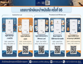 สำนักวิทยบริการฯ แนะนำหนังสือ ครั้งที่ 95: กฎหมายแพ่งและกฎหมายอาญาที่ควรรู้