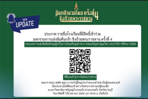 ประกาศรายชื่อโรงเรียนที่ผ่านการตรวจสอบคุณสมบัติและมีสิทธิ์เข้าร่วมการแข่งขัน มหกรรมการแข่งขันต้นกล้ามวยไทยฯ ประเภทการแข่งขันทักษะผู้นําในการส่งเสริมสุขภาพ การตอบปัญหาสมุนไพร 