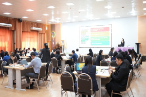 สำนักงานประกันคุณภาพการศึกษา มหาวิทยาลัยราชภัฏหมู่บ้านจอมบึง จัดอบรม PLC ด้านประกันคุณภาพหลักสูตร ยกระดับมาตรฐานการศึกษา