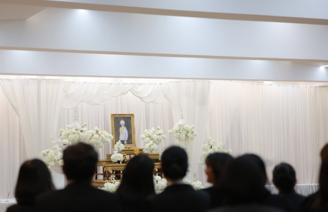 มหาวิทยาลัยราชภัฏหมู่บ้านจอมบึง จัดพิธีแสดงความอาลัยถวายแด่สมเด็จพระเจ้าลูกเธอ เจ้าฟ้าพัชรกิติยาภาฯ น้อมรำลึกในพระกรุณาธิคุณอย่างหาที่สุดมิได้