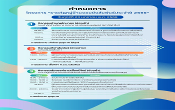 ขอเชิญบุคลากรมหาวิทยาลัยราชภัฏหมู่บ้านจอมบึง ร่วมโครงการ “ราชภัฏหมู่บ้านจอมบึงสัมพันธ์ ประจำปี 2569”