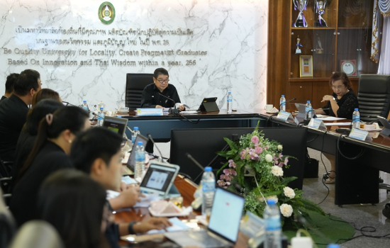 มหาวิทยาลัยราชภัฏหมู่บ้านจอมบึง จัดการประชุมคณะกรรมการบริหารมหาวิทยาลัย ครั้งที่ 15/2568