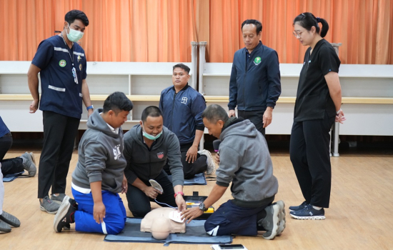 รักษาราชการแทนอธิการบดี เป็นประธานเปิดประชุมเตรียมความพร้อมด้านการแพทย์และซักซ้อม BLS งานจอมบึงมาราธอน ครั้งที่ 39